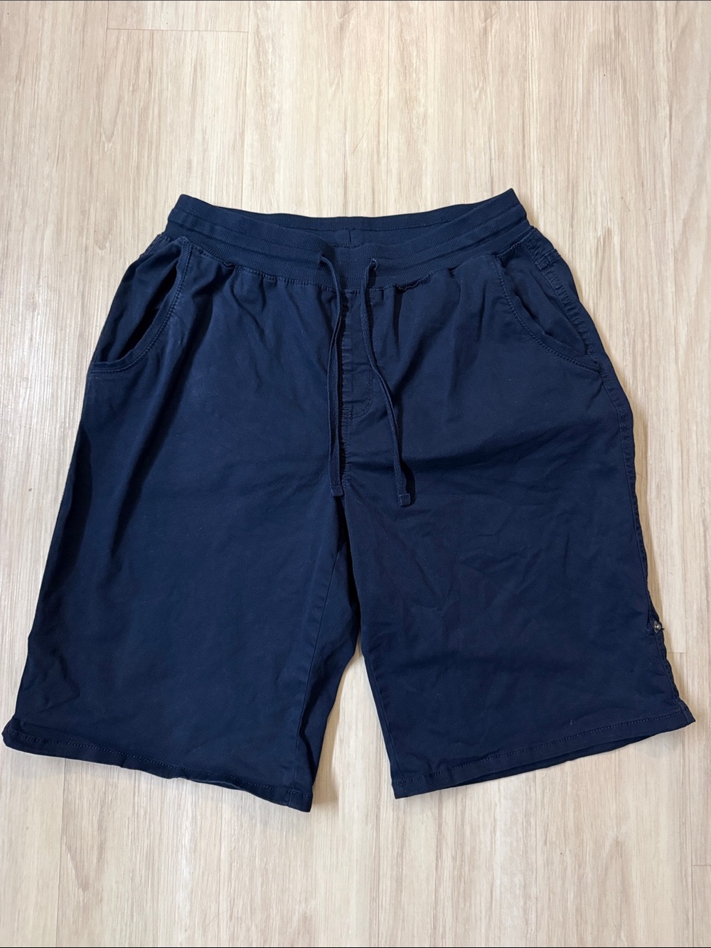 Women’s Navy Drawstring Casual Shorts